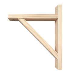 diy wood connector bracket home decorate isolate is on white background, mobile quality