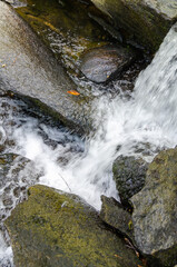 small waterfall in the mountains