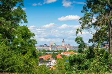 Blick über Leipzig im Sommer
