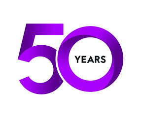 50 years Logo or Golden Jubilee Logo. the fiftieth anniversary of a significant event.