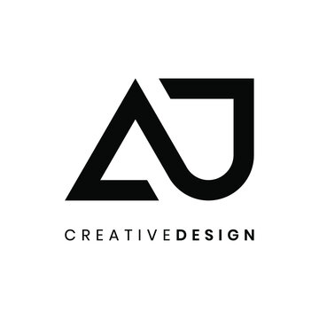 Modern letter AJ logo design