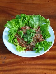 salad with meat