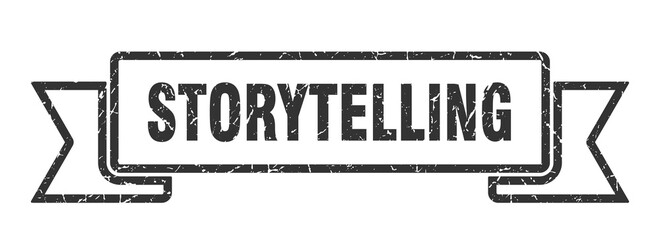 storytelling ribbon. storytelling grunge band sign. storytelling banner