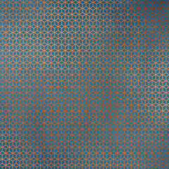 Seamless Copper Pattern on Vintage Teal Background
