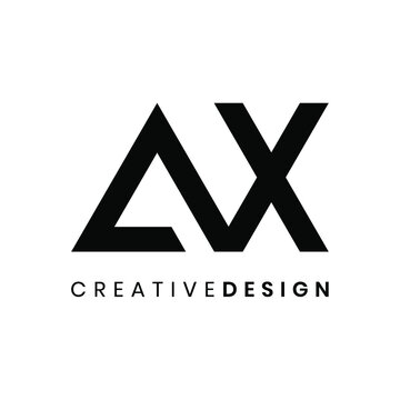Modern letter AX logo design