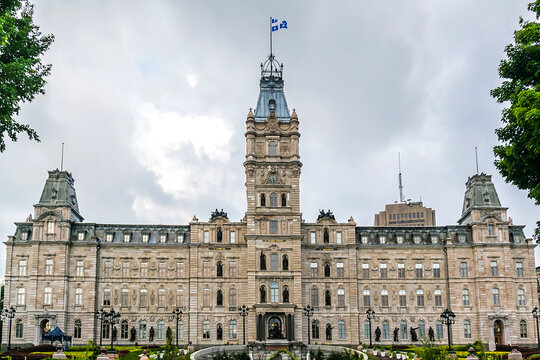 Parliament Building (Hotel Du Parlement, 1886) - Meeting Place Of Quebec National Assembly - Impressive Architectural Landmark. QUEBEC, CANADA. July 27, 2017.