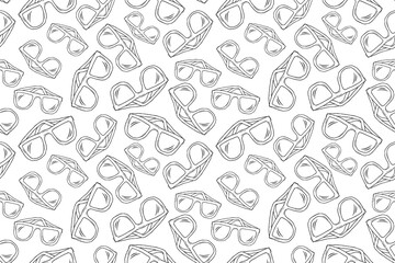 Vector seamless pattern with hand drawn glasses. Creative background with glasses. Beautiful design elements, perfect for prints and pattern. Fashion background in minimal design