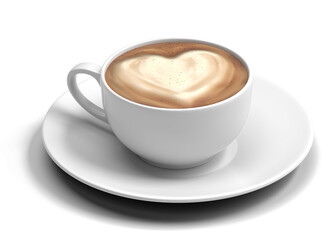 Cup of coffee 3d rendering