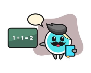 Sticker cartoon as a teacher