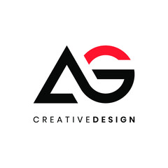 Modern letter AG logo design