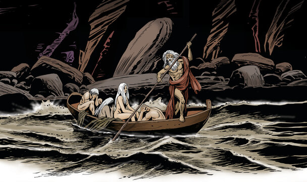 Charon ferries souls to the Styx River