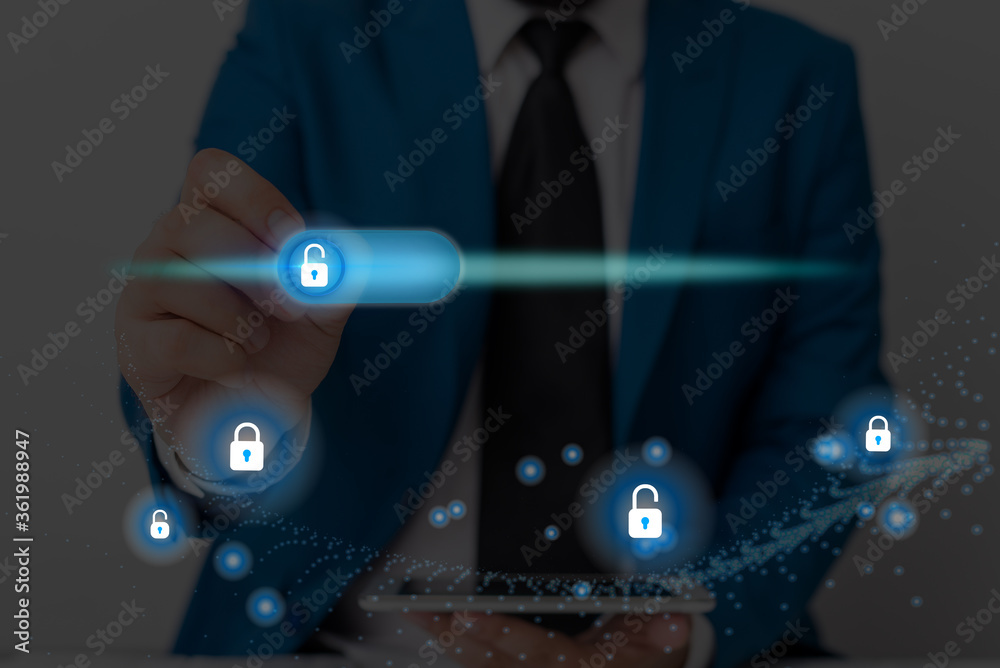Aufkleber Graphics Padlock For Web Data Information Security Application System