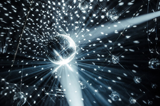 Disco ball in a night club0