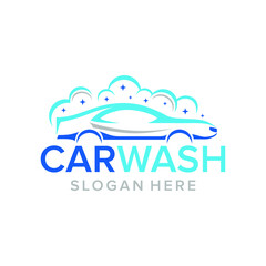 Fototapeta na wymiar Car wash logo design vector