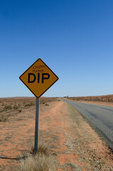 A road sign between Broken Hill and Silverton  in western New South Wales, Australia