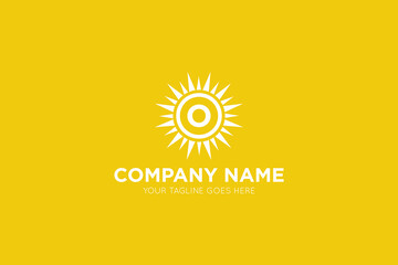 Initial letter o sun, solar logo and icon vector illustration
