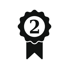 Second position award badge icon