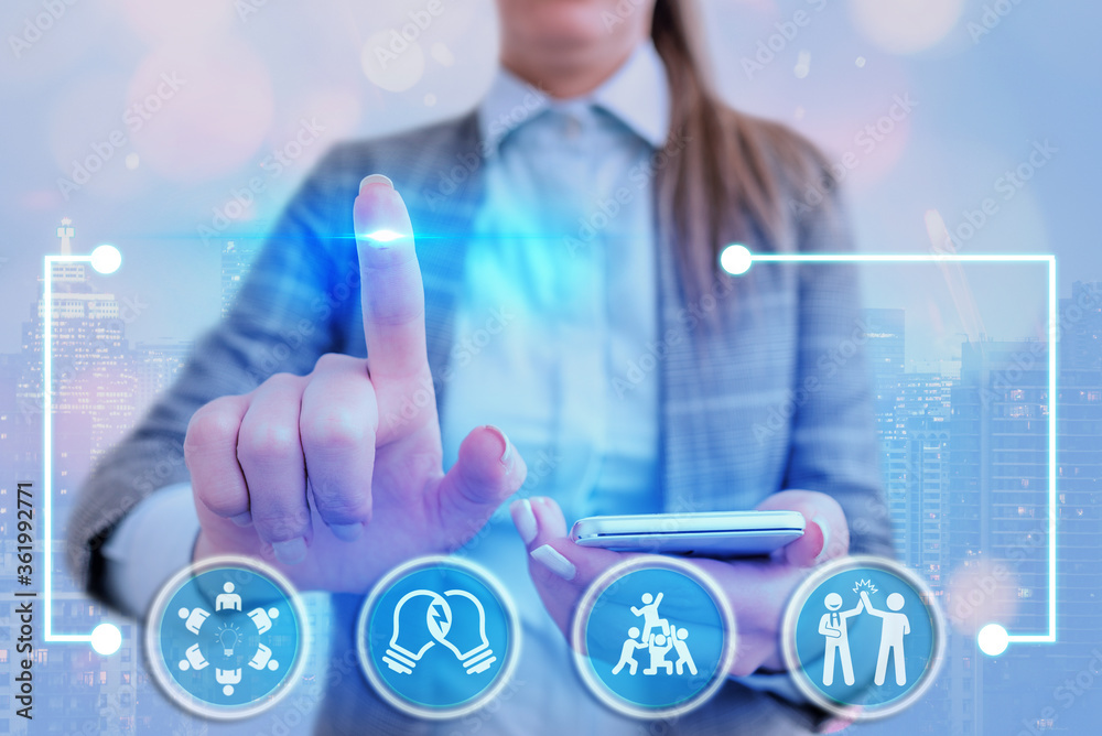 Wall mural information digital technology network connection infographic elements icon