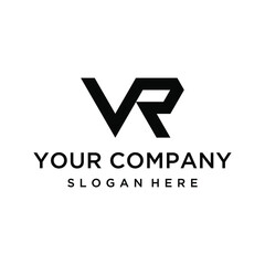 Modern letter VR logo design