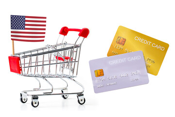 demo credit card on white background