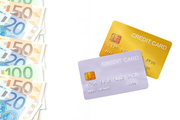 demo credit card on white background