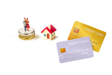 demo credit card on white background