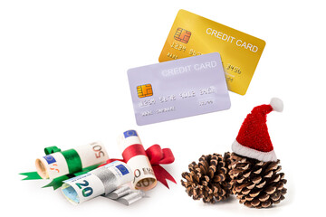demo credit card on white background