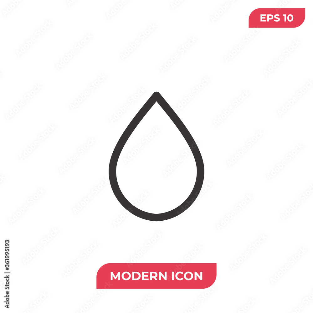 Poster drop icon vector. water sign