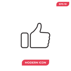 Thumbs up icon vector. Like sign