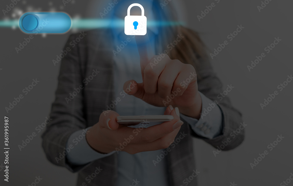 Aufkleber Graphics Padlock For Web Data Information Security Application System