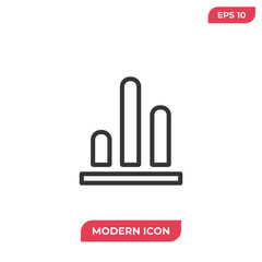 Graphic icon vector. Chart sign