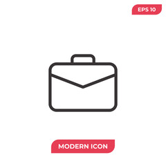 Briefcase icon vector. Suitcase sign