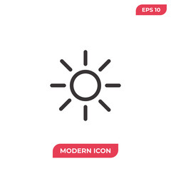 Sun icon vector. Sunny sign