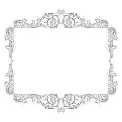 Classical baroque vector of vintage element for design. Decorative design element filigree calligraphy vector. You can use for wedding decoration of greeting card and laser cutting.