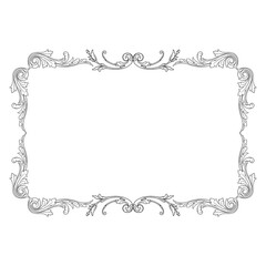 Classical baroque vector of vintage element for design. Decorative design element filigree calligraphy vector. You can use for wedding decoration of greeting card and laser cutting.