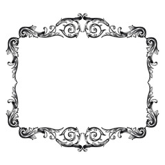 Classical baroque vector of vintage element for design. Decorative design element filigree calligraphy vector. You can use for wedding decoration of greeting card and laser cutting.