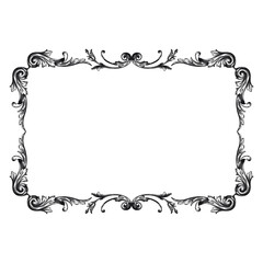 Classical baroque vector of vintage element for design. Decorative design element filigree calligraphy vector. You can use for wedding decoration of greeting card and laser cutting.