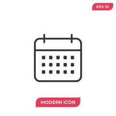 Calendar icon vector. Event sign