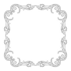 Classical baroque vector of vintage element for design. Decorative design element filigree calligraphy vector. You can use for wedding decoration of greeting card and laser cutting.