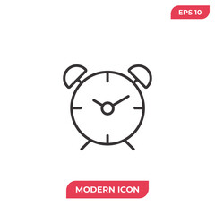 Alarm icon vector. Clock sign