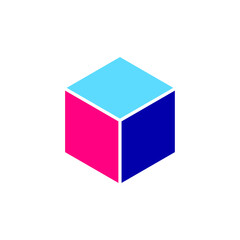 Modern cube design icon