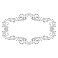 Classical baroque vector of vintage element for design. Decorative design element filigree calligraphy vector. You can use for wedding decoration of greeting card and laser cutting.