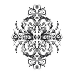 Classical baroque vector of vintage element for design. Decorative design element filigree calligraphy vector. You can use for wedding decoration of greeting card and laser cutting.