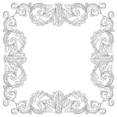 Classical baroque vector of vintage element for design. Decorative design element filigree calligraphy vector. You can use for wedding decoration of greeting card and laser cutting.