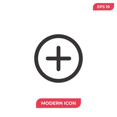 Obraz premium Plus icon vector. Add sign