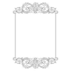 Classical baroque vector of vintage element for design. Decorative design element filigree calligraphy vector. You can use for wedding decoration of greeting card and laser cutting.