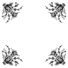 Obraz premium Classical baroque vector of vintage element for design. Decorative design element filigree calligraphy vector. You can use for wedding decoration of greeting card and laser cutting.