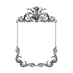 Classical baroque vector of vintage element for design. Decorative design element filigree calligraphy vector. You can use for wedding decoration of greeting card and laser cutting.