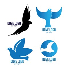 Dove Logo Template vector illustration,