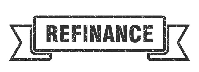 refinance ribbon. refinance grunge band sign. refinance banner